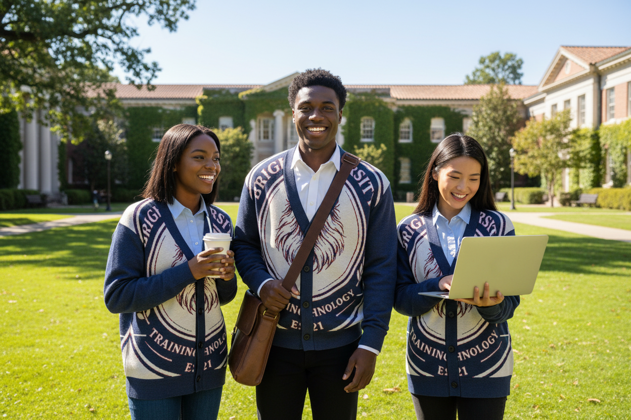 BU | Bright University Logo Knitted cardigan