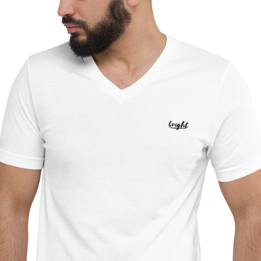 BRIGHT| Black Logo V Neck