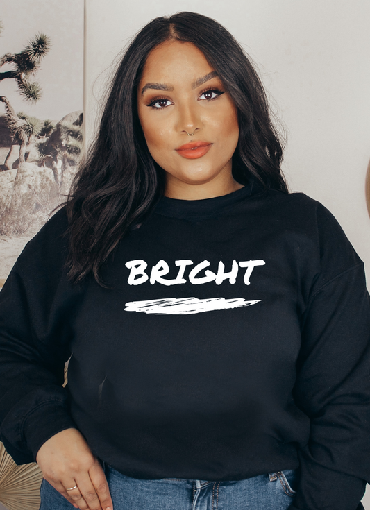 BRIGHT | Upper White Logo Sweatshirt