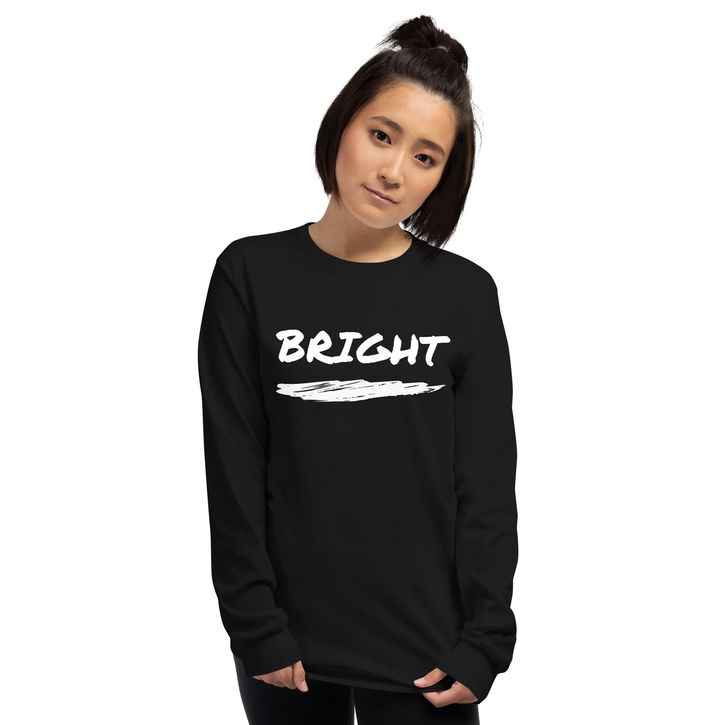 BRIGHT| Brush Logo Long Sleeve Tee