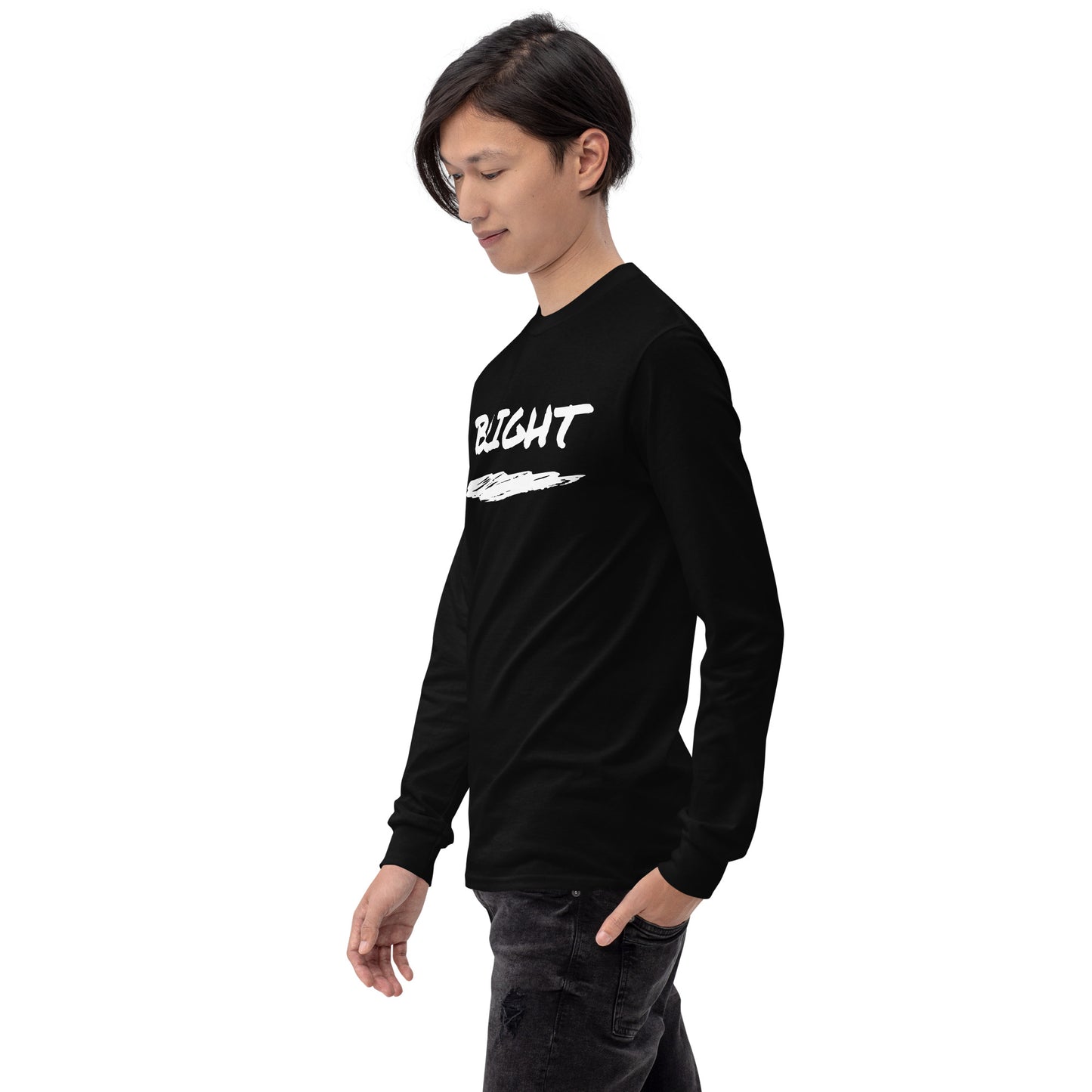 BRIGHT| Brush Logo Long Sleeve Tee