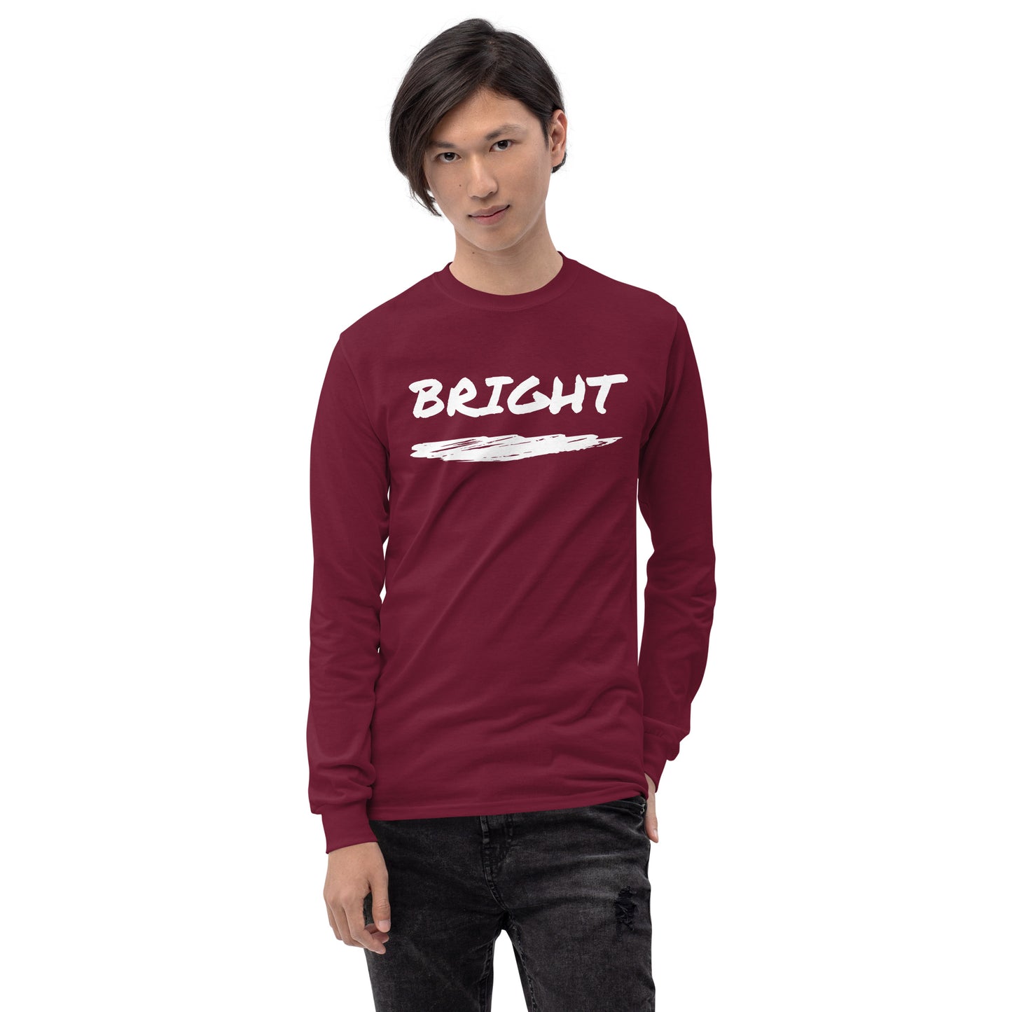 BRIGHT| Brush Logo Long Sleeve Tee