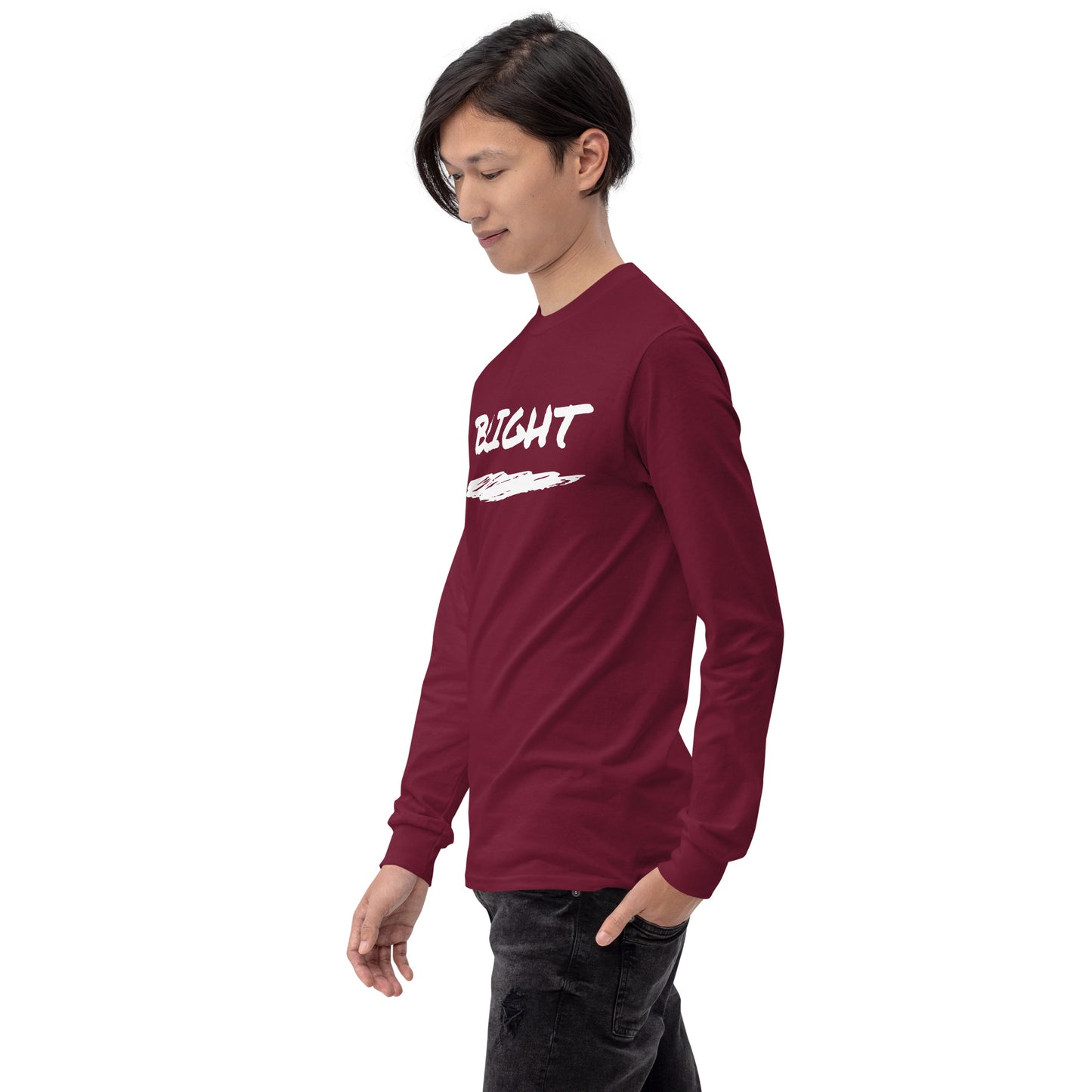 BRIGHT| Brush Logo Long Sleeve Tee