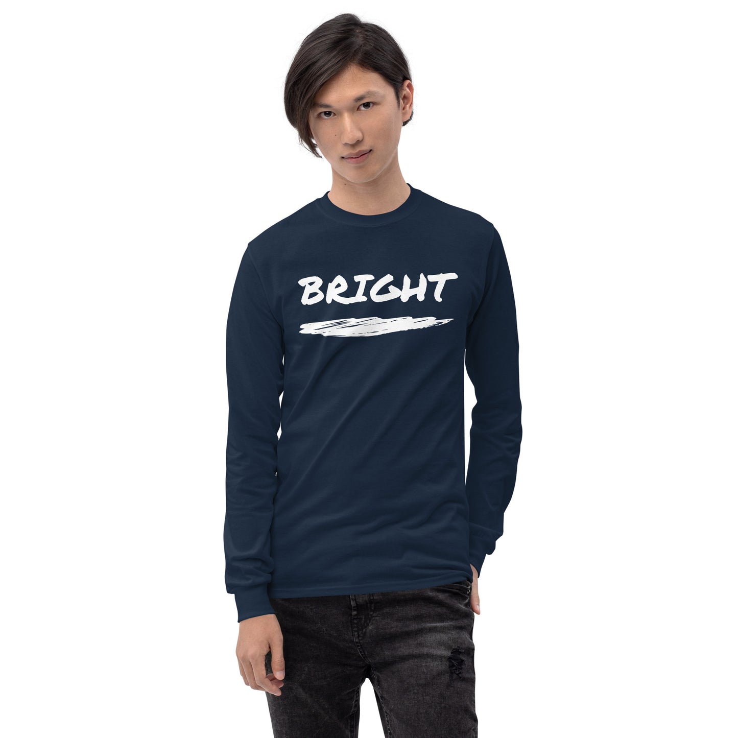 BRIGHT| Brush Logo Long Sleeve Tee