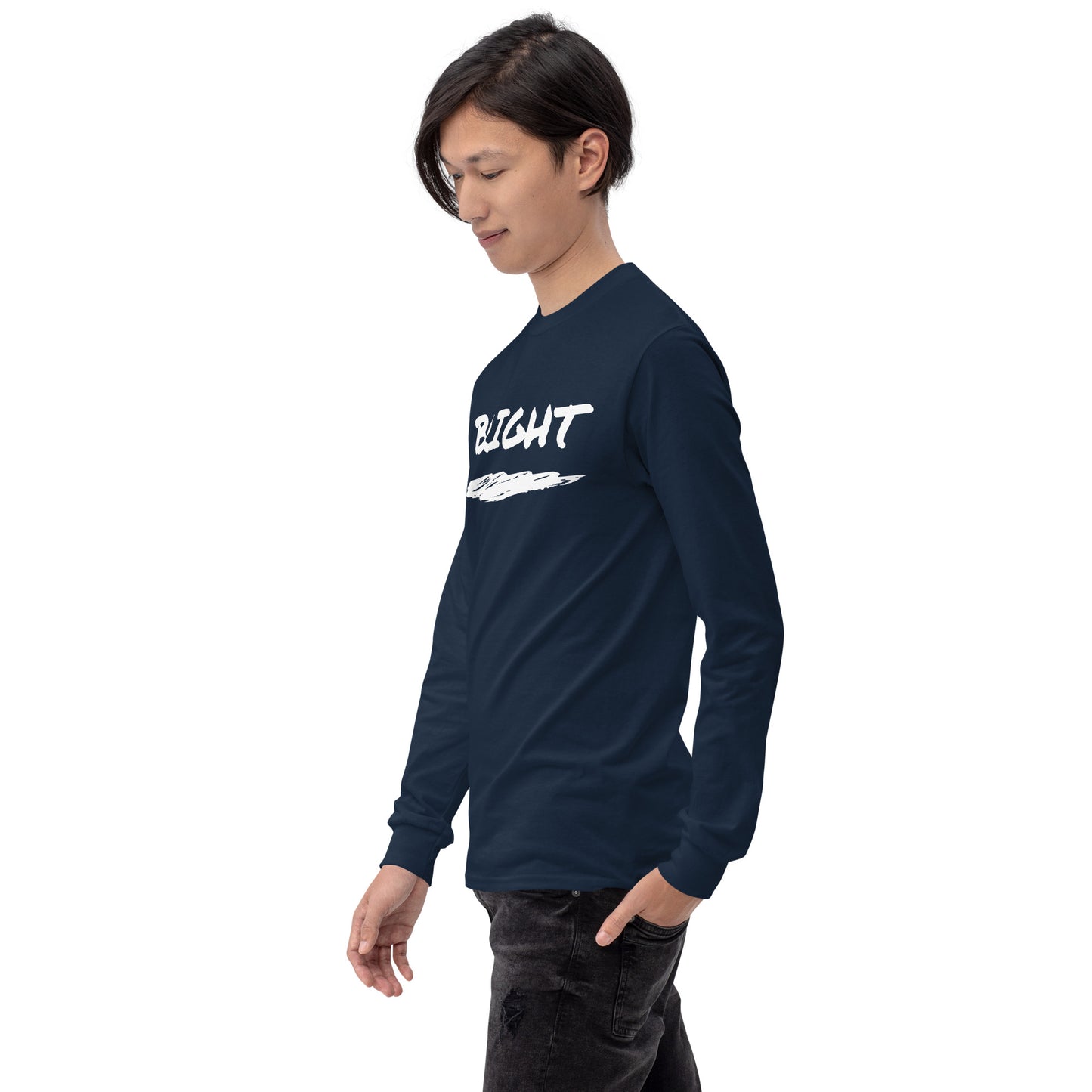 BRIGHT| Brush Logo Long Sleeve Tee