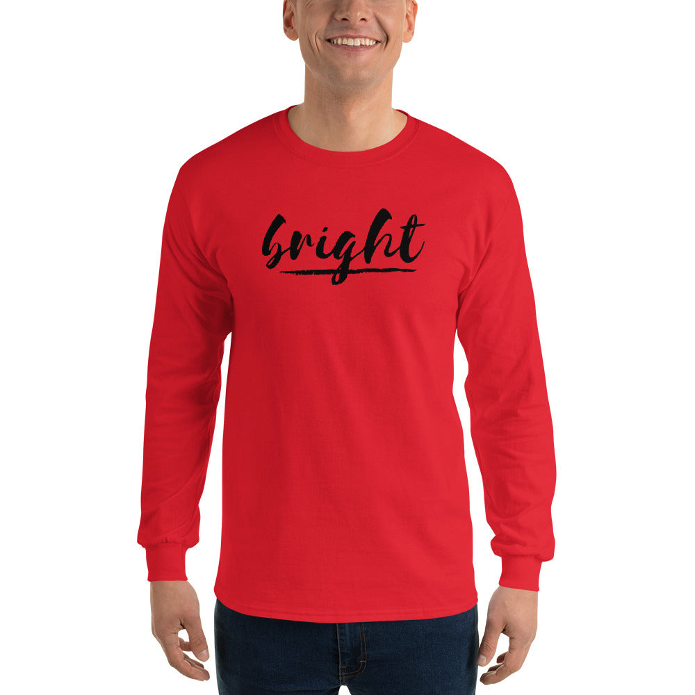 BRIGHT| Long Sleeve Black Logo Tee