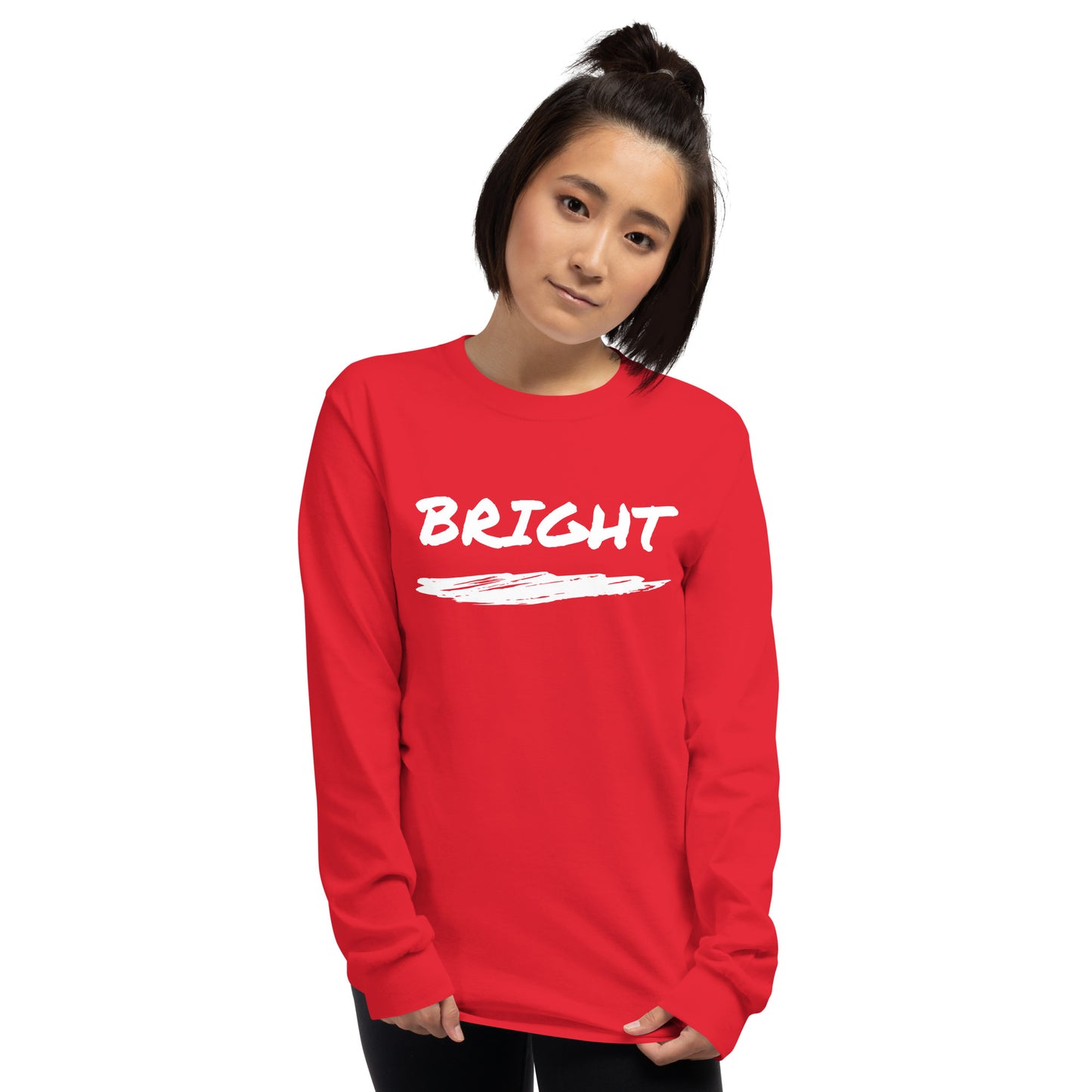 BRIGHT| Brush Logo Long Sleeve Tee