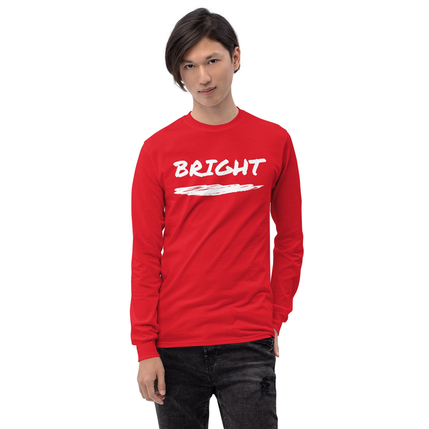 BRIGHT| Brush Logo Long Sleeve Tee