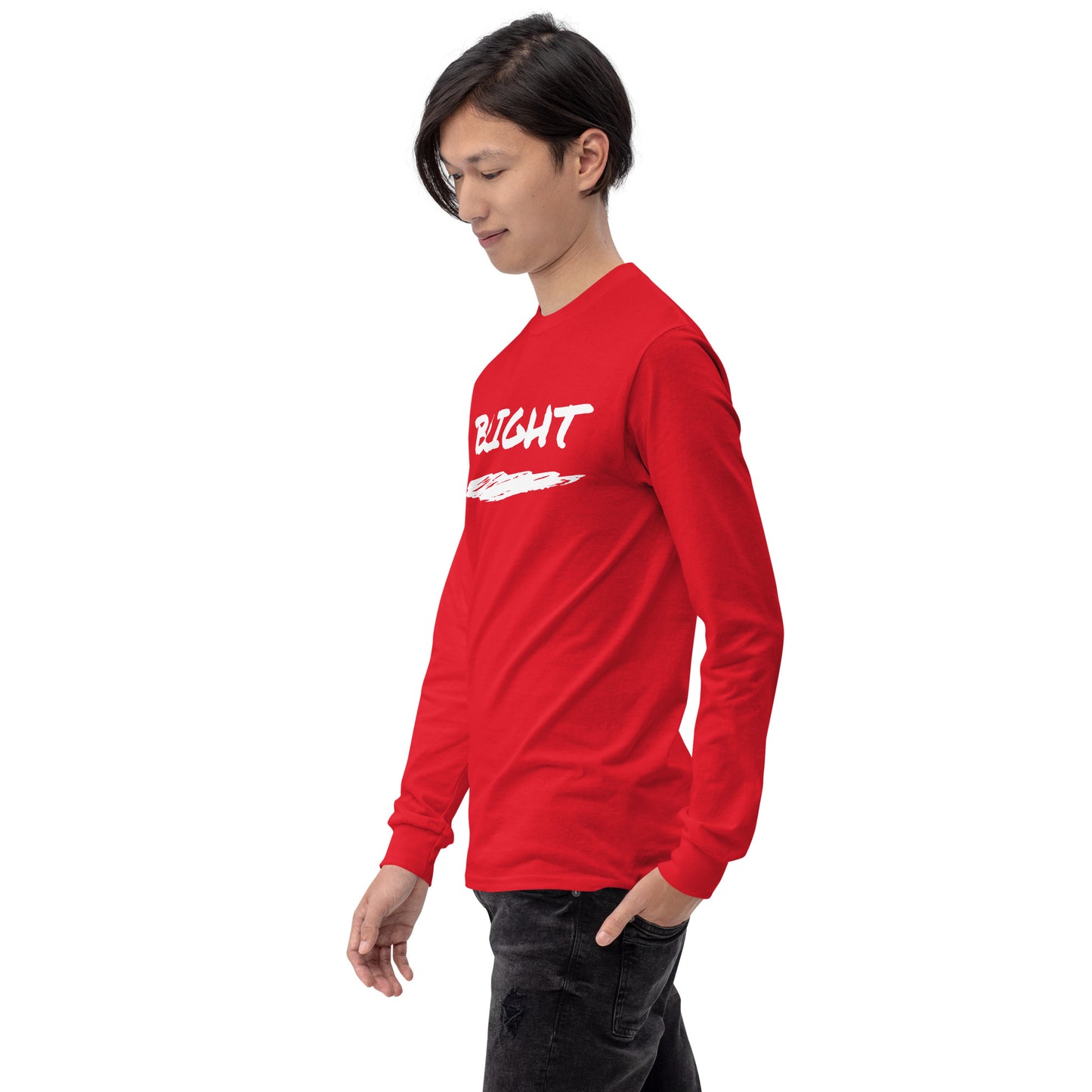 BRIGHT| Brush Logo Long Sleeve Tee