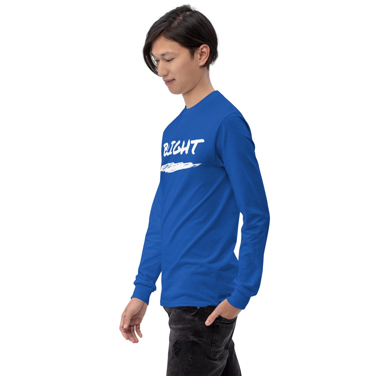 BRIGHT| Brush Logo Long Sleeve Tee