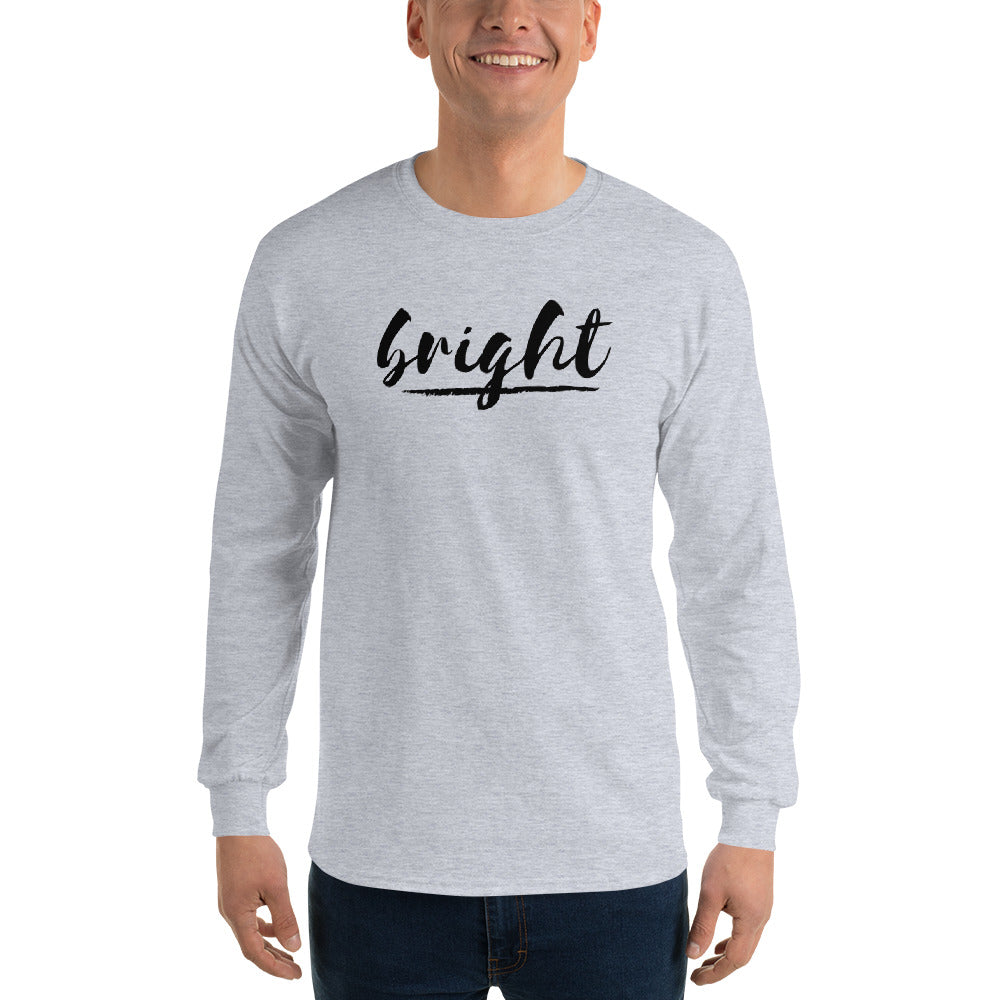 BRIGHT| Long Sleeve Black Logo Tee