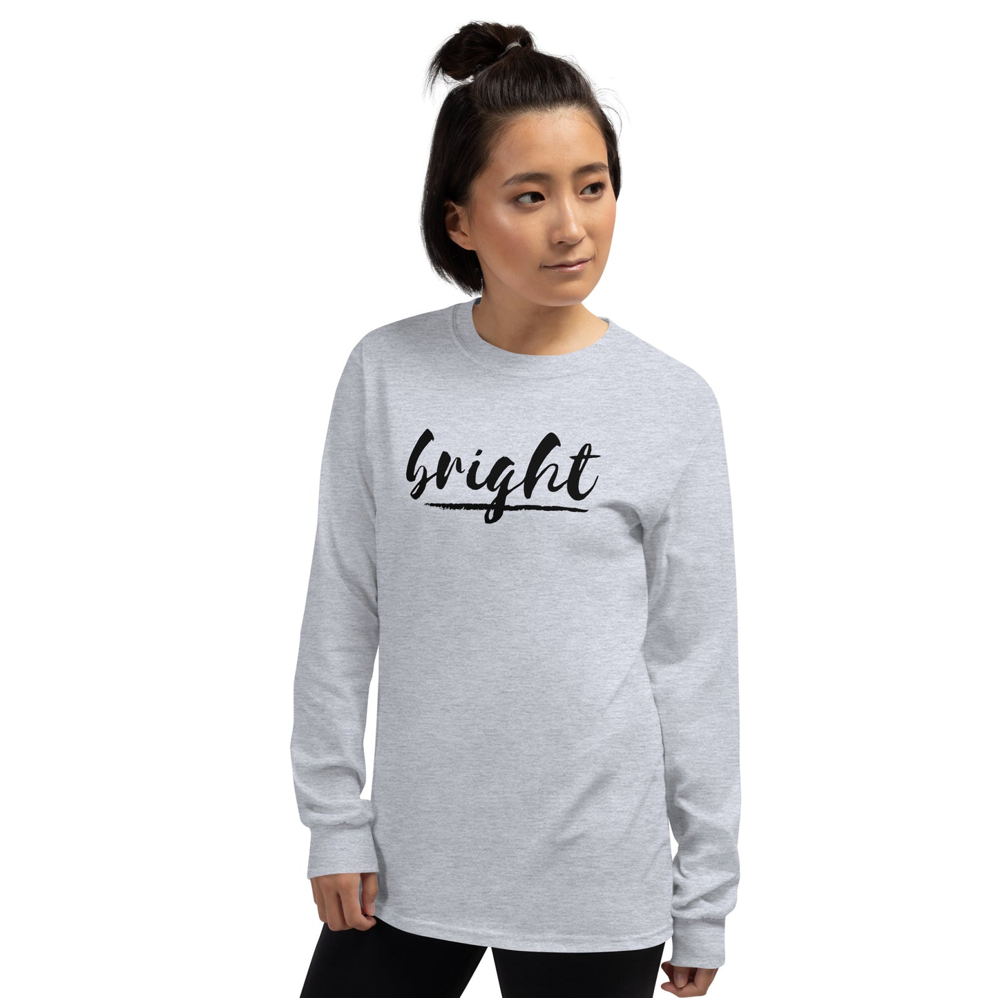 BRIGHT| Long Sleeve Black Logo Tee