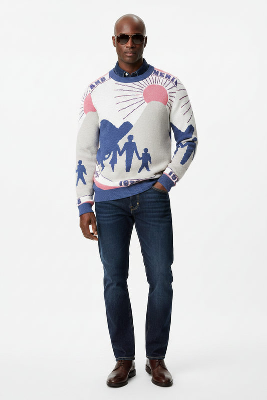 JJOA | NATIONAL LOGO KNITTED CREW NECK SWEATER