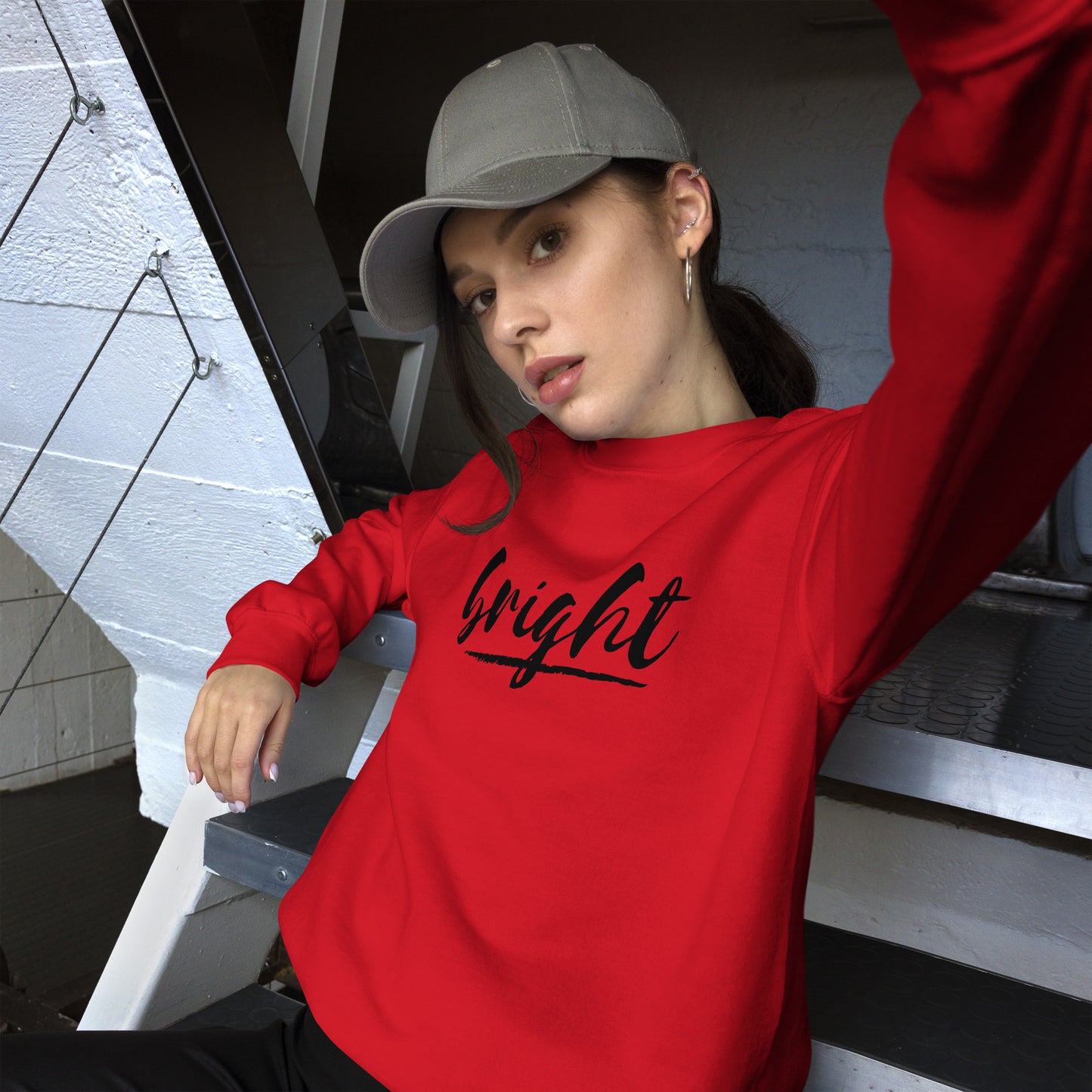 BRIGHT| Black Logo Sweatshirt
