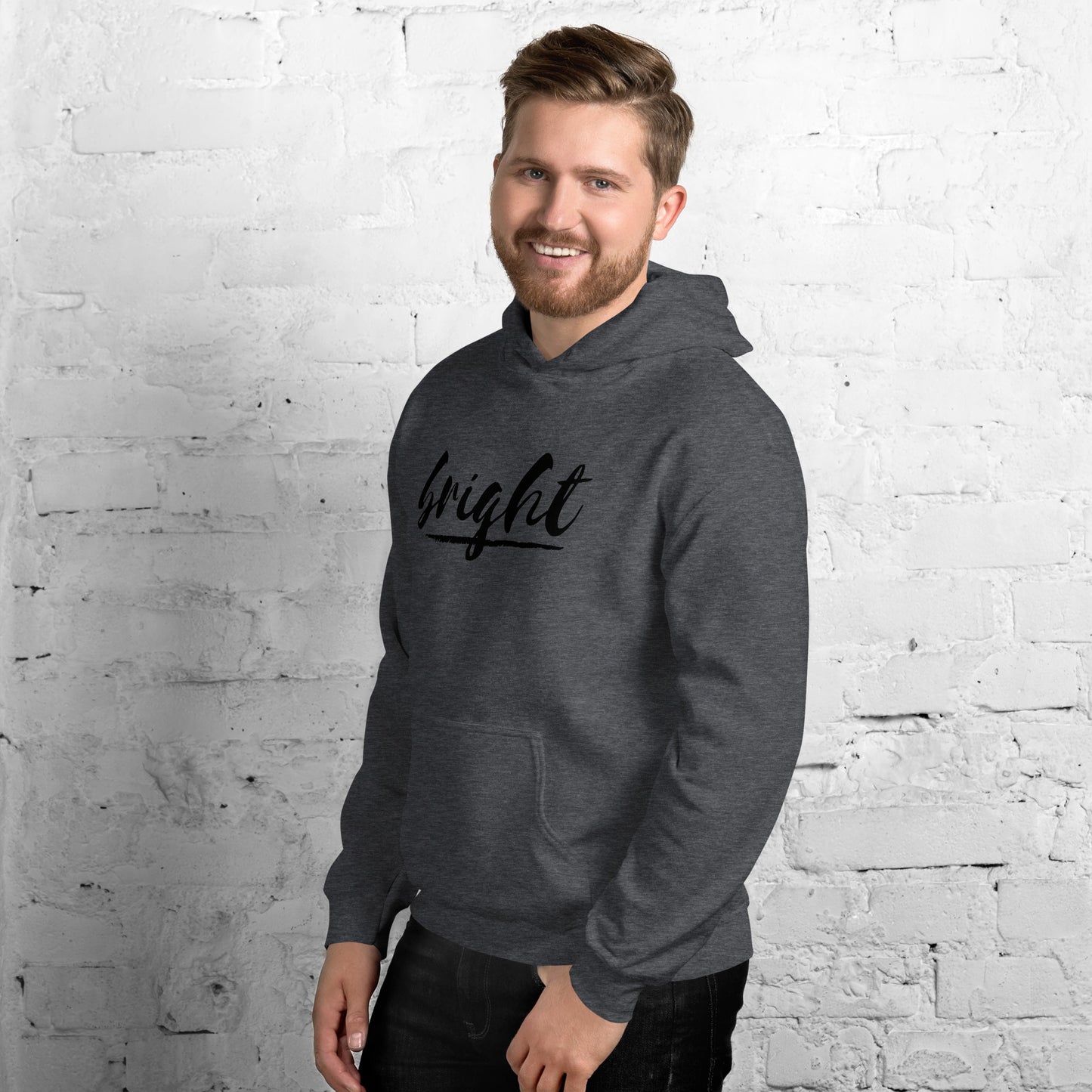 BRIGHT| BLACK LOGO HOODIE