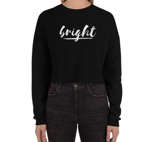BRIGHT| Logo Cropped Sweatshirt