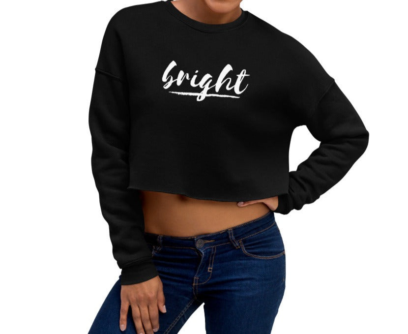 BRIGHT| Logo Cropped Sweatshirt
