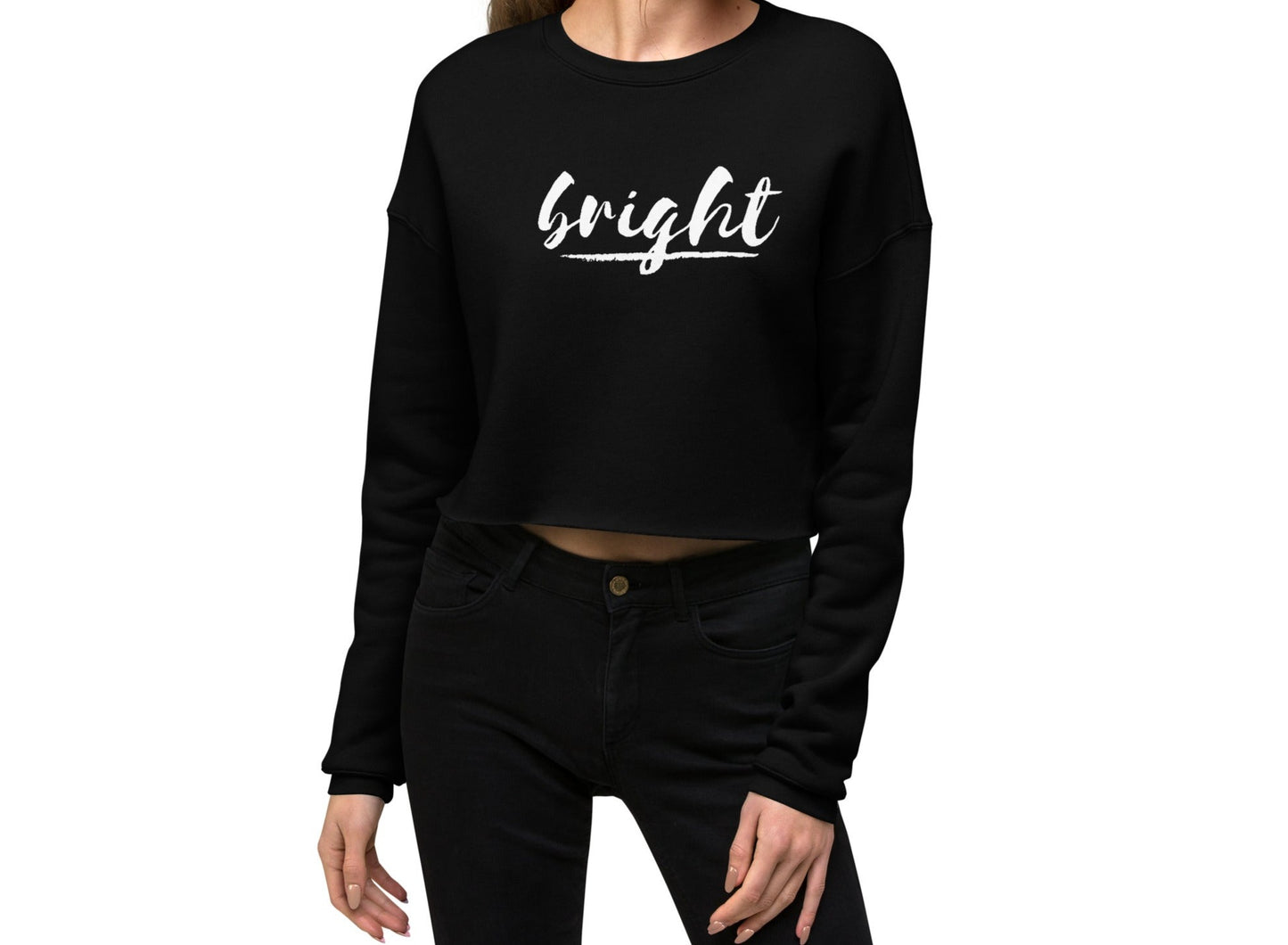 BRIGHT| Logo Cropped Sweatshirt