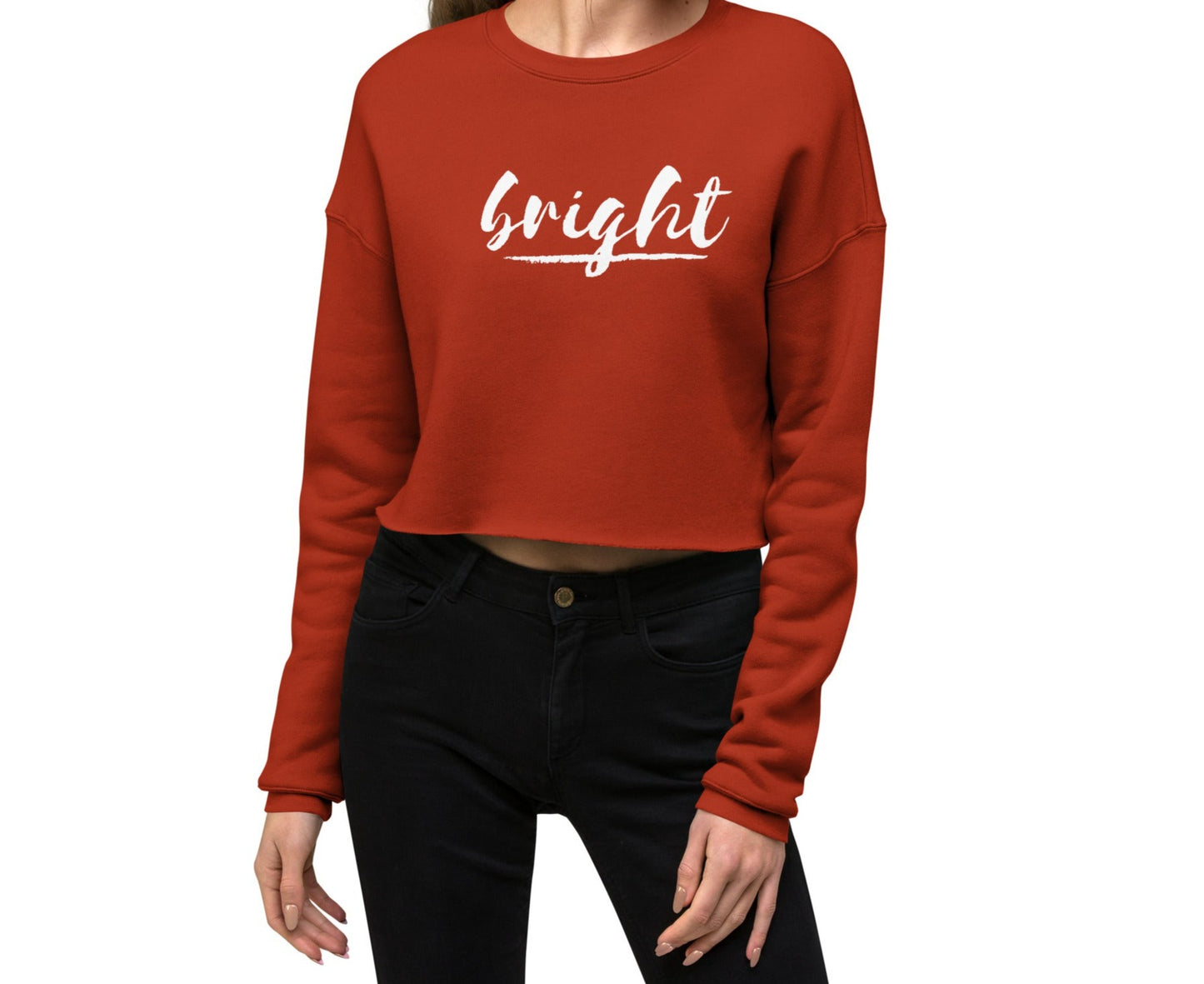 BRIGHT| Logo Cropped Sweatshirt