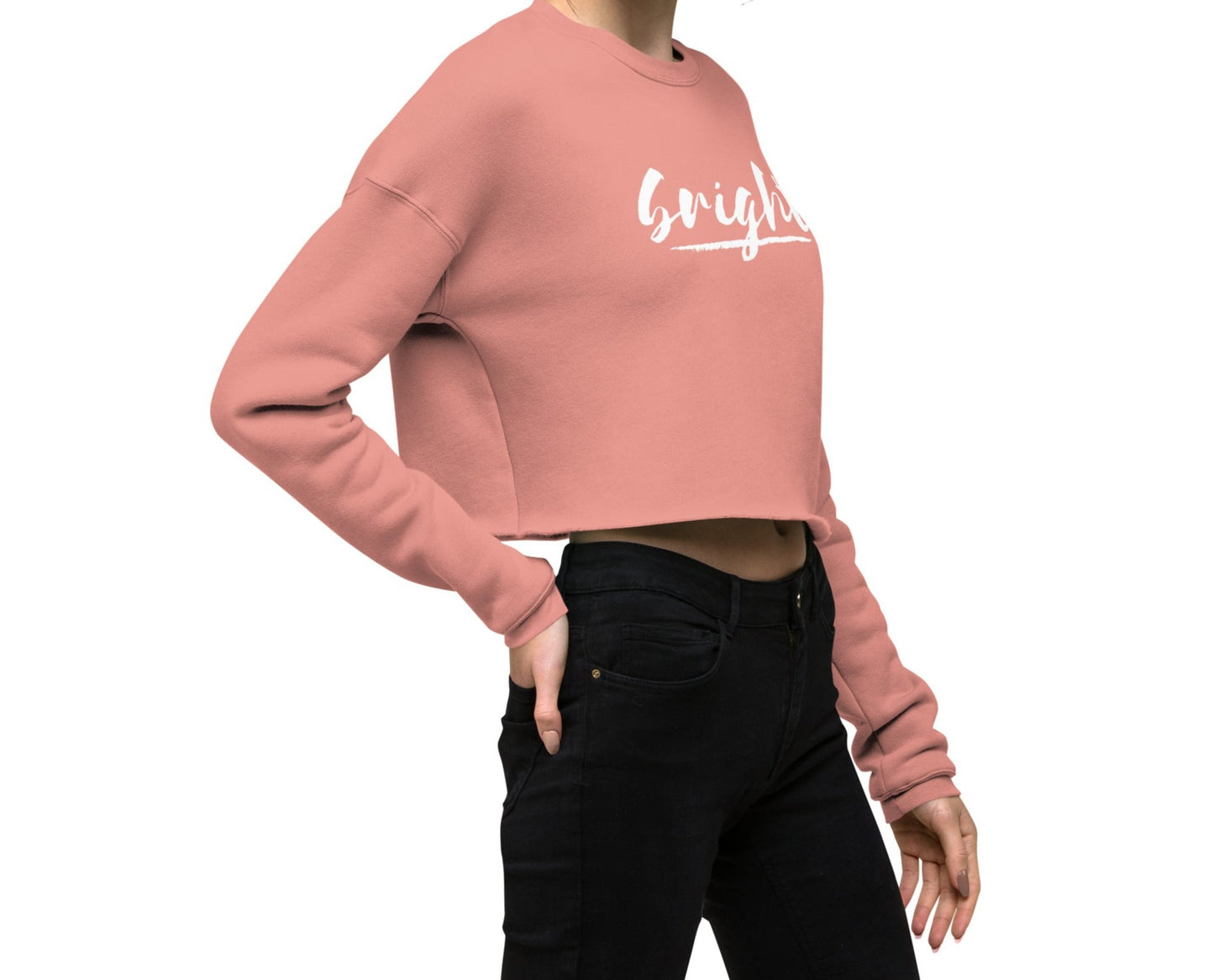 BRIGHT| Logo Cropped Sweatshirt
