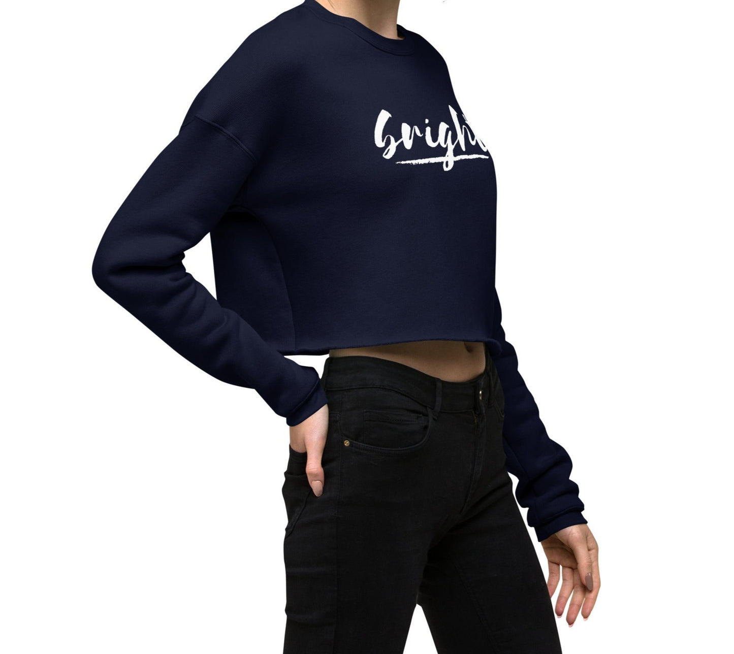 BRIGHT| Logo Cropped Sweatshirt