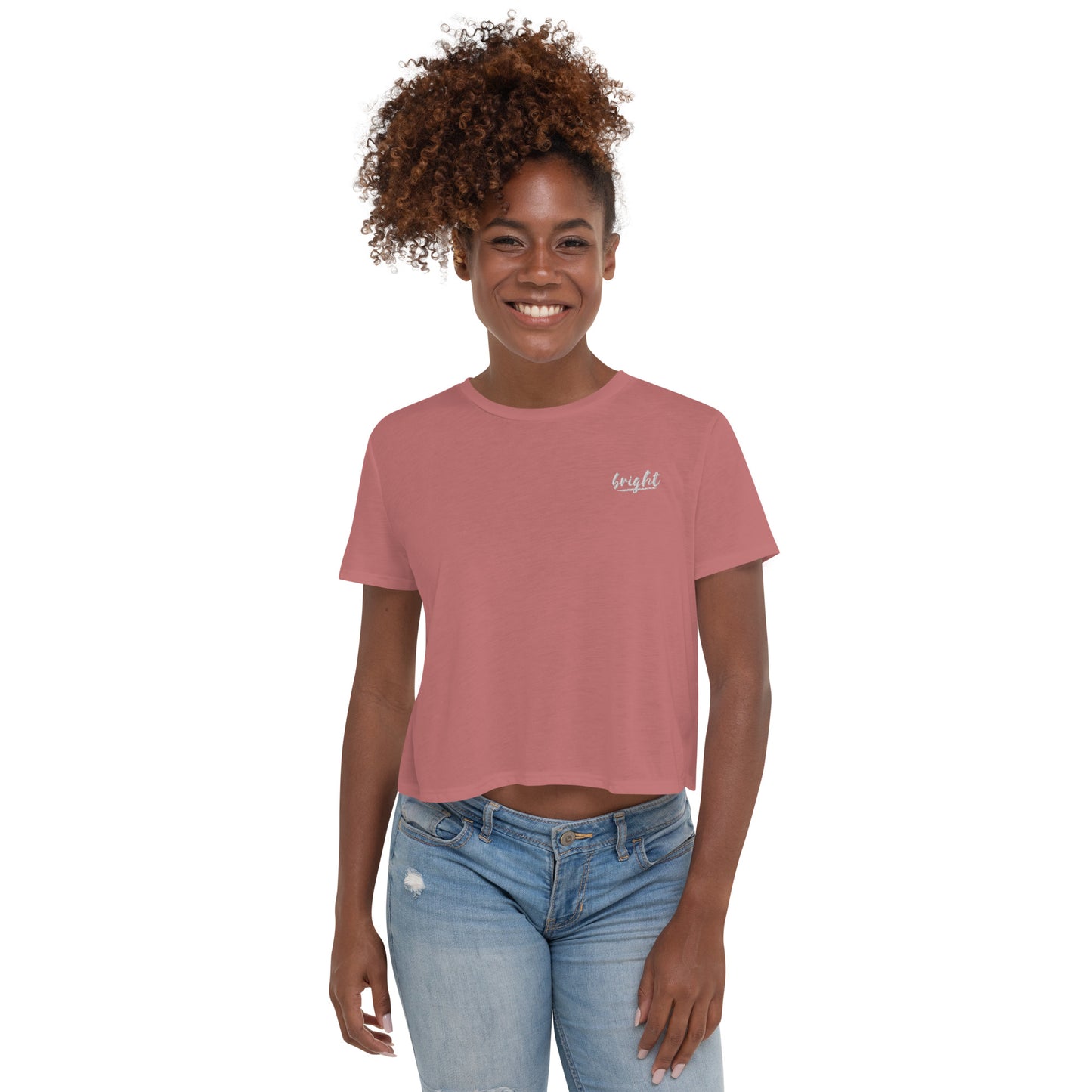 Bright Logo Flowy Cropped Tee